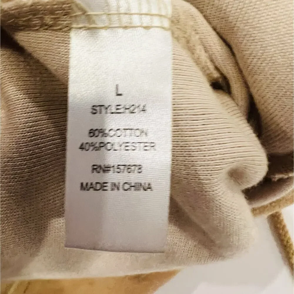 Reflex Velour Beige Shorts Women Size Large. - Picture 4 of 4